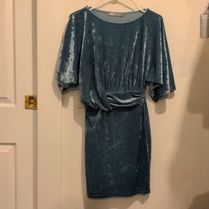 ASOS size 4 blue velvet dress